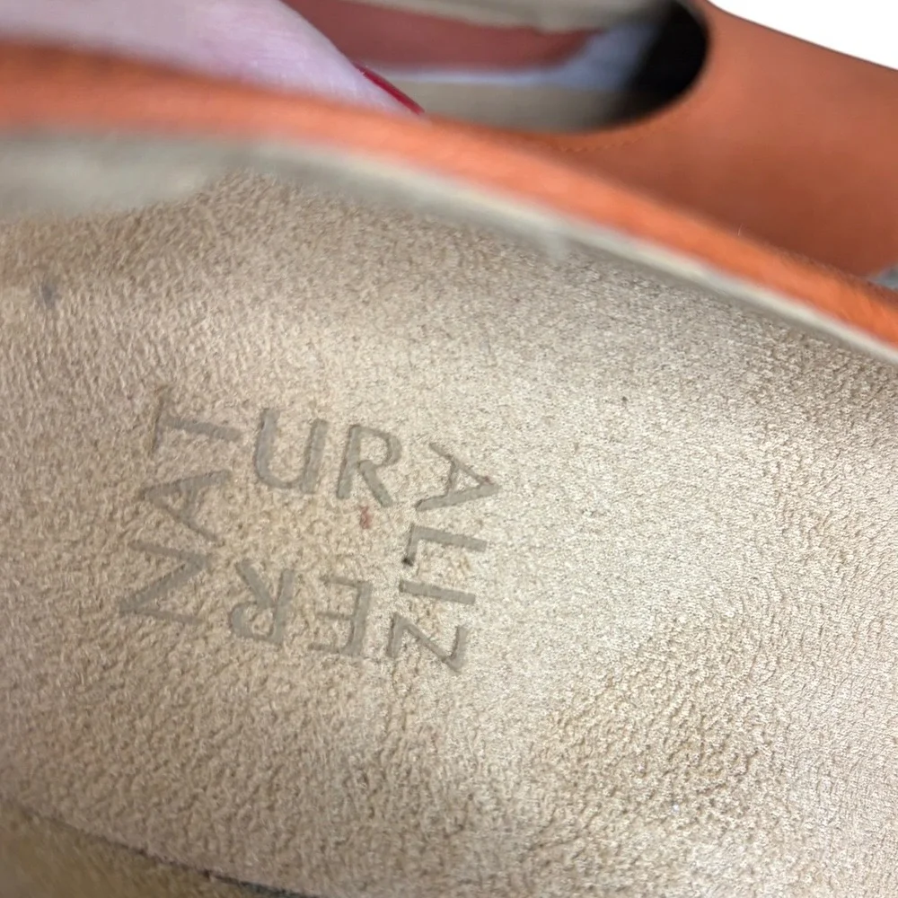 NWOT Naturalizer Orange Impress Suede Espadrille Flats Slip On Women's Size 7.5M